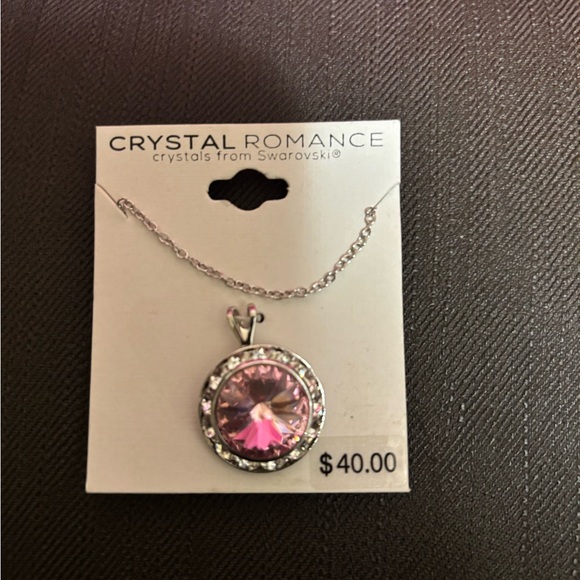 NWT pink crystals from swarovski necklace - Picture 5 of 7